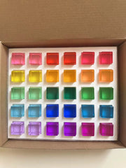 બાળકો માટે ખુલ્લા રમત માટે નવી ડિઝાઇન મોન્ટેસરી રમકડાં સી થ્રુ રેઈન્બો લ્યુસાઈટ સ્ટેકીંગ બ્લોક્સ એક્રેલિક હાઇટ્રાન્સપરન્ટ