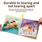 Baby Soft Cloth Book 0-36M Early Learning Toy Parent-child Interactive Montessori Puppet Educational Toy for Boy Girl Kids Gift