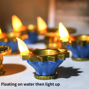 12pcs Electric Water Sensor Candle Flicker Floating Tea Light India oil lamp Led lignt Diwali Festival Decoration Fake candle