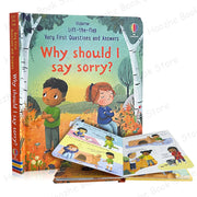 Very First Questions and Answers: Why should I say sorry? Usborne Lift the flap Children's Activity English Book Montessori