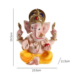 Resin Lucky Fortune Elephant God Statue Ganesha Figurine Indian Shiva God Sculpture Religious Ornaments Home Office Decortion