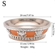 Tibetan Fruit Altars Plate,Multi-size Resin Stainless Steel Circle Saucer,Buddhist Offering Holy Plate,Buddhism Religious Items