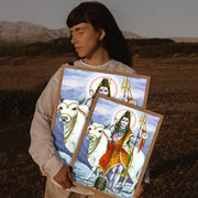 Modern Hindu God Lord Shiva Buddha Portrait Anime Poster Wall for Living Room Bar Wall Sticker Study Home Living Room Decoration