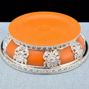 Tibetan Fruit Altars Plate,Multi-size Resin Stainless Steel Circle Saucer,Buddhist Offering Holy Plate,Buddhism Religious Items