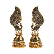 Ethnic Retro Geometric Turkish Jhumka Earrings For Women Indian Jewelry Flower Gold Color Bell Tassel Dangling Earrings