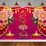 ભારતીય પરંપરાગત હેપ્પી દિવાળી બેકડ્રોપ્સ ફેસ્ટિવલ ઓફ લાઇટ્સ પાર્ટી મ્યુરલ હિન્દુ મીણબત્તી બેકગ્રાઉન્ડ પ્રોપ રૂમ ડેકોર કસ્ટમ સપ્લાય