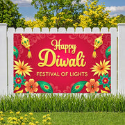Event Banner Polyester Material Indian Festival Banner Photo Prop Vibrant Colors Holiday Backdrop For Photo Shoot Cultural