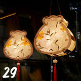 ચંદ્ર ઉત્સવ રેબિટ લાઇટ મધ્ય પાનખર ઉત્સવ ફાનસ બનાવવાનું DIY મટીરીયલ રેટ્રો પોર્ટેબલ પેલેસ ફાનસ ફૂલ કાગળ ફાનસ