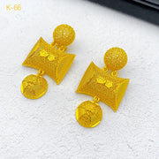 Luxury Indian Dubai 24k Gold Plated Necklace And Earrings Sets For Women Ethiopian Bridal Jewelry Set Wedding Accesorios