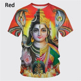 Hindu God Lord Shiva 3D Print T-Shirts Men/Women O-Neck Short Sleeve T shirt Oversized Tees Tops Trend Streetwear Kids Clothing
