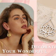 EUEAVAN 5pcs Unalome Lotus Flower Pendant Buddha Buddhism Om Yoga Charms Necklace Earrings Amulet Jewelry Making Supplies DIY