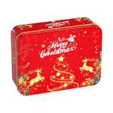 Rectangle Christmas Tinplate Box Empty Cookie Candy Box Santa Claus Gift Boxes Jewelry Storage Can Holiday Wedding Party Decor