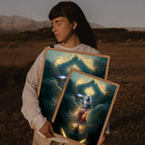 Modern Hindu God Lord Shiva Buddha Portrait Anime Poster Wall for Living Room Bar Wall Sticker Study Home Living Room Decoration