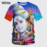Hindu God Lord Shiva 3D Print T-Shirts Men/Women O-Neck Short Sleeve T shirt Oversized Tees Tops Trend Streetwear Kids Clothing