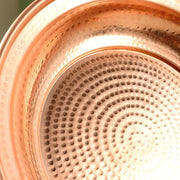 Pure Copper Hammer Tribute Plate, Buddhist Fruit Saucer, Brass, Auspicious Luster, Tibetan Plate, Home's Gift, 25cm, 1Pcs