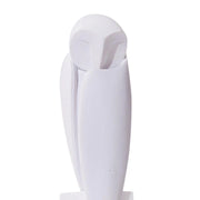 Resin Owl Statue Abstract Art Shelf Decoration Owl Figurine Owl Sculpture Handicraft for Mantel, Bookshelves, Cafe White