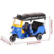 India Tuk Tuk Taxi Tricycle 1:43 Scale Metal Alloy Classic Bangkok Tricycle Taxi Car Model Toy Diecast Vehicles Toys For Collect