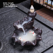 Reverse flow incense burner creative home decoration ceramic crafts, no separate incense delivery