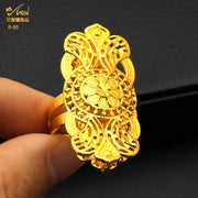 XUHUANG Dubai Gold Color Rings For Women Wedding Africa Bride Indian Fashion Hawaiian Jewelry Party Gifts New Style