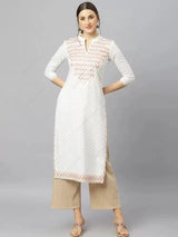 કુર્તા મહિલા ભારતીય રેયોન કુર્તી ટ્યુનિક ગોલ્ડ પ્રિન્ટ એથનિક ટોપ સ્પ્રિંગ સમર પાતળો લાંબો બ્લાઉઝ