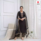 Indian Women's Traditional Printed Cotton 3-piece Clothing Set