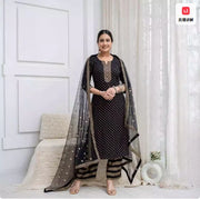 Indian Women's Traditional Printed Cotton 3-piece Clothing Set