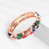10 Colors Enameled Bracelets For Women Jewellery Cloisonne Bangle On Hand Viking Butterfly Women's Hand Bracelets Indian African