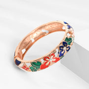 10 Colors Enameled Bracelets For Women Jewellery Cloisonne Bangle On Hand Viking Butterfly Women's Hand Bracelets Indian African