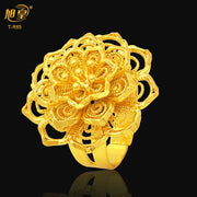 XUHUANG Dubai Gold Color Rings For Women Wedding Africa Bride Indian Fashion Hawaiian Jewelry Party Gifts New Style