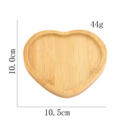 Heart-Shaped Bamboo Serving Tray Eco-Friendly Wooden Snack Plate for Desserts Appetizers Home Kitchen Romantic Decor
