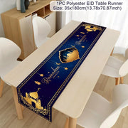 Ramadan Table Runner Eid Mubarak Decor For Home 2025 Tablecloth Islamic Muslim Party Supplies Ramadan Kareem Eid Al-Fitr Gifts