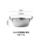 1pcs Stainless Steel Korean Style Pot Golden Sauce Dishes Appetizer Serving Dishes Sets Tray Spice Plates Kitchen Tableware