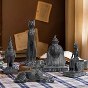 ઇજિપ્તીયન રાણી સ્ફિન્ક્સ પ્રતિમા ભારતીય સાંસ્કૃતિક રેઝિન ડેસ્કટોપ સજાવટ સેટ ઉત્સવના વાતાવરણ ગૃહ સજાવટ આદર્શ હસ્તકલા ભેટ