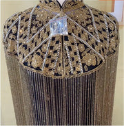 ભારતીય ભારે ઉદ્યોગ નેઇલ બીડ શાલ લાંબી ટેસલ ચેઓંગસમ મહિલા ચળકતી