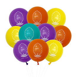 10pcs 12inch 5Types Indian Festival of Lights Diwali Festival Sets Tablecloth Deepavali Happy Hanukkah Theme Party Table Decorat