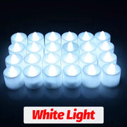 1/48PCS Flameless Led Candle Christmas Wedding Party Decoration Table Lamp Heart-shape Electronic Battery-Power Tealight Candles