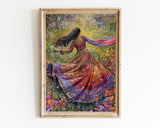 ભારતીય છોકરીના પોસ્ટર મુઘલ પ્રેરિત પરંપરાગત ભારતીય પાકિસ્તાની આર્ટ પ્રિન્ટ કેનવાસ પેઇન્ટિંગ વોલ આર્ટ પિક્ચર્સ હોમ રૂમ ડેકોર