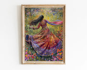 ભારતીય છોકરીના પોસ્ટર મુઘલ પ્રેરિત પરંપરાગત ભારતીય પાકિસ્તાની આર્ટ પ્રિન્ટ કેનવાસ પેઇન્ટિંગ વોલ આર્ટ પિક્ચર્સ હોમ રૂમ ડેકોર