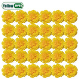 10-100PCS Artificial Marigold and Carnation Flowers for Halloween Day of The Dead Diwali Crafts and Festival Decorations