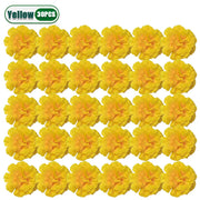 10-100PCS Artificial Marigold and Carnation Flowers for Halloween Day of The Dead Diwali Crafts and Festival Decorations
