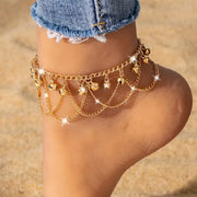 Bohemian Bell Anklet Charms Ankle Bracelet Tassel Anklets For Women Indian Jewelry Beach Foot Bracelet
