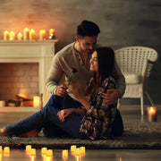 6/96Pcs Flameless LED Electronic Candle Dropping Wax Tea Light Realistic Flames Led Lamp Christmas Halloween Wedding Home Decor