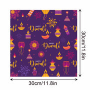 ૨૪ પીસી ભારતીય દિવાળી DIY ક્રાફ્ટ પેપર પાર્ટી ગિફ્ટ્સ ડેકોરેટિવ પેકિંગ ક્રાફ્ટ રેપિંગ પેપર્સ ૩૦*૩૦ સે.મી.