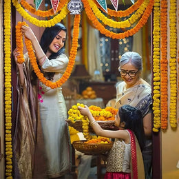 પ્લાસ્ટિક મેરીગોલ્ડ માળા પૂજા દિવાળી ફિયેસ્ટા ભારતીય સજાવટ પૂજા મેરીગોલ્ડ ફૂલો ઇવેન્ટ્સ ડેકોર કૃત્રિમ ફૂલો