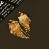 Fashion Dangle Earrings Long Bling Gold Color Tassel Earrings for Women Girls Wedding Daily Hot Sale Jewelry Gift