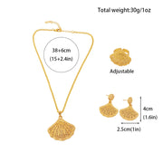 Dubai Noble Necklace Earrings Gold Plated Jewelry Set For Women Nigeria Indian Women Wedding Party Gift Jewellery Wholesale