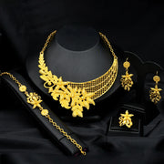ANIID Fashion African Gold Plated Jewelry Sets For Women Gifts Ethiopian Indian Dubai Bridal Necklace And Earrings Set Wedding