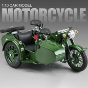 1:10 Tricycle Motorcycle Alloy Die Cast Motorcycle Model Toy Vehicle Collection Sound and Light Off Road Autocycle Toys Car