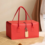 Elegant Imitation Leather Gift Box Perfect for Weddings Anniversaries and Special Occasions Comes with Carrying Handles