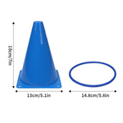 Party Games Ring Toss Game Carnival Combo Set Soft Plastic Cones Ring Toss Games Throwing Game Toy For Kid Adult